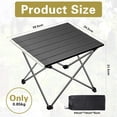 thumbnail image 3 of Camping Table, Folding Camping Table, Folding Table, Portable Ultralight Aluminum Alloy With Carry Bag, Outdoor, Picnic, Beach, 3 of 5