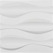 Angle View: 19 5/8"W x 19 5/8"H Thompson EnduraWall Decorative 3D Wall Panel, White