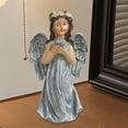 thumbnail image 4 of Estatua de ángel de resina, escultura de 28 cm, decoración de mesa, figura de ángel con paloma, adorno de escritorio para regalo de cumpleaños,, 4 of 9