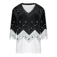 thumbnail image 5 of Elvqul Blouses for Women Shirts Pullover 3/4 Sleeve Lightweight V Neck Relaxed Fit Casual Womens Blouses, 5 of 5