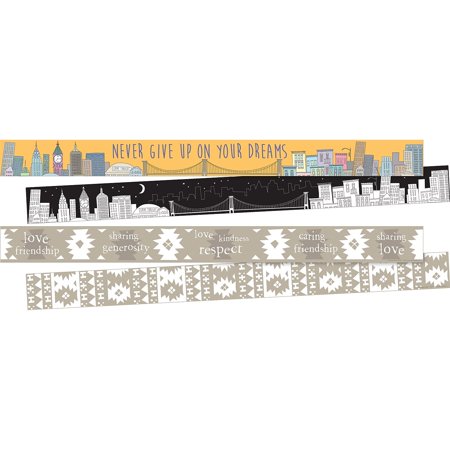 UPC: 0704068040403 | Barker Creek City Skyline Double-Sided 35  x 3  Border Set 24/Set 4040