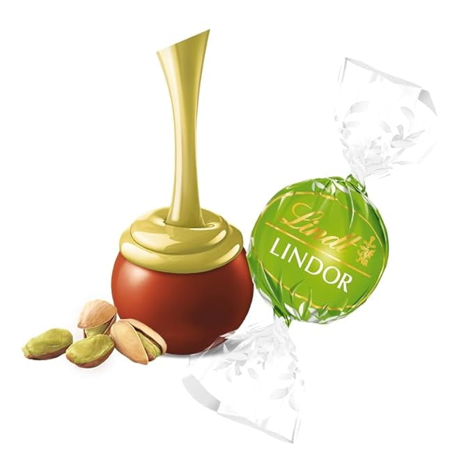 Lindt Lindor Milk Chocolate Pistachio Truffles Italy Imported