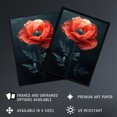 thumbnail image 2 of Artery8 Realistic Red Poppy Painting Dramatic and Bold For Living Room Artwork Framed Wall Art Print A4, 2 of 5