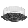 thumbnail image 1 of Inline Plastics 1009SBK EZ Open Cake Container for 9 Inch Round Single-Layer Cake - Pack of 10, 1 of 1