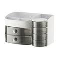 thumbnail image 1 of Organizador de maquillaje, vitrina para cosméticos con cajón, organizador de tocador estilo cajón Blanco, 1 of 9