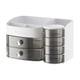 thumbnail image 1 of Estuche organizador de maquillaje de escritorio de gran capacidad con cajón portabrochas Blanco, 1 of 9