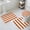Orange, variant on Orange Stripes Bath Mat 3 Piece Bathroom Rug Set, Simple Orange White Texture Non Slip Bath Rug Contour Mat and Toilet Lid Cover, Absorbent Shower Mats Soft Bath Rugs and Mats Sets