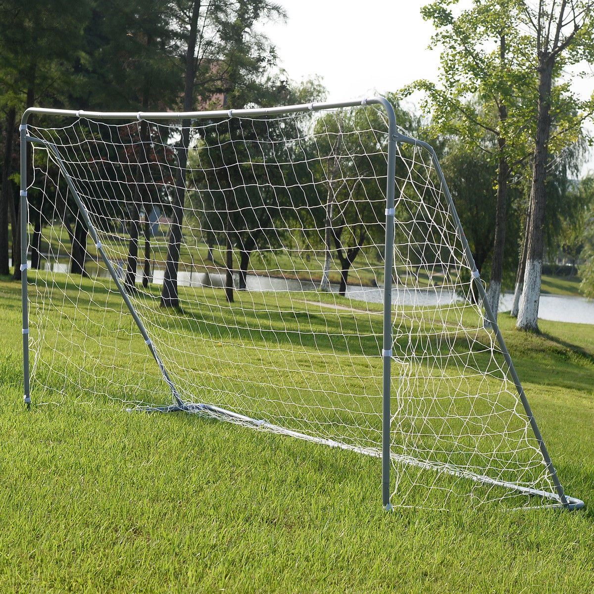 Soccer Goal Football W/Net Straps Anchor Ball Training Sets 12' x 6' 8*24ft FG 