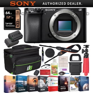 Sony a6100 4K Mirrorless Camera with 16-50mm Lens, 2 Batteries