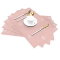 thumbnail image 2 of YFYANG Washable Heat-Resistant Placemats, 70% PVC/30% Polyester, Pastel Leaf Pattern Kitchen Table Mat, 12" x 18" 4 Piece, 2 of 6