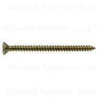 

#9 x 2-1/2 Brass Plated Steel Phillips Flat Head Hinge Screws (10 pcs.)