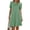 Light green, variant on Solid Color Women Short Sleeve Front Pleated Summer Mini Shirt Dress