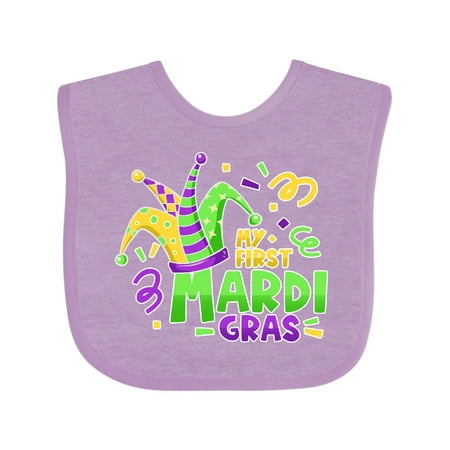

Inktastic My First Mardi Gras-Jester Hat Gift Baby Boy or Baby Girl Bib