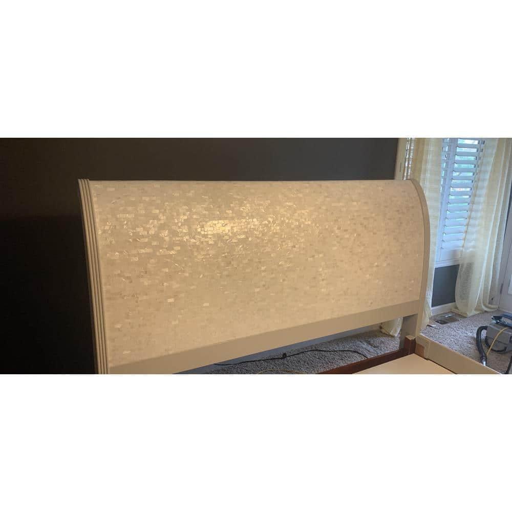 Art3d White Opal Subway Pattern Seamless 12 in. x 12 in. Mother of Pearl Tile (1-Pack)