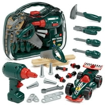 Kids Tool Set, Toolbox Set with Carrying Case & Electric Drill & Take Apart Toy Racing Car, Montessori Educational Learning Toy, Toys for 3 Year Old Boys Birthday Gifts