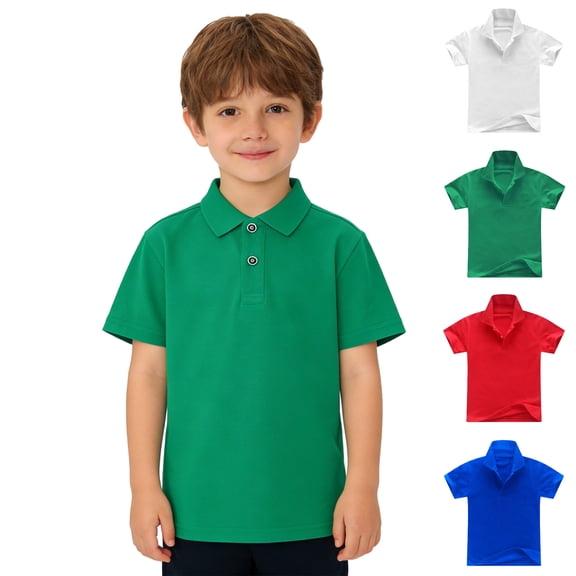 XINXIAOO Toddler Boys Girls Short Sleeve Polo Shirts Casual Collared Neck School Uniform Shirts 18-24 Months Clothes Girls Boys