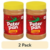 (2 pack) Peter Pan Original Creamy Peanut Butter Spread, Smooth, Gluten-Free, 28 oz Jar