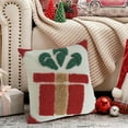 thumbnail image 4 of Moocorvic Christmas Red Pillow Covers 18x18, Velvet Embroidered Winter Decorative Cushion Covers for Couch Sofa Bed, 4 of 7