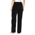 thumbnail image 3 of Picia Ice Blue Ocean Cute Dolphin A Womens Soft Woven Cotton Elastic Waistband Sleep Pajama Pant Lounge Sleep Pant With Pockets And Drawstring-XX-Large, 3 of 9