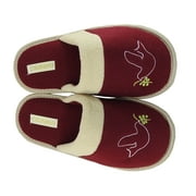 Starbay Women's Comfy Home Indoor Winter Slippers, Peace Dove with Olive Branch (#1108)