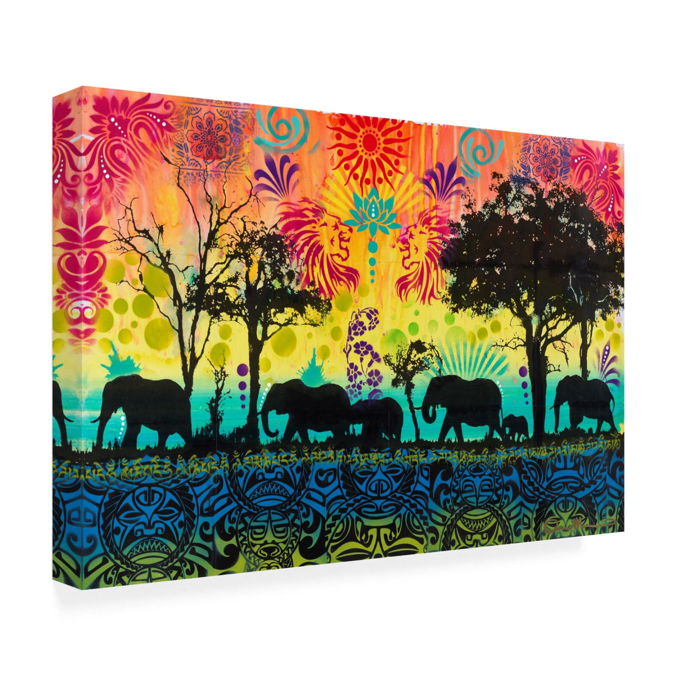 Canvas Wall Art - Dean Russo 'Herd Movements' Wall Art for Living Room, Bedroom, or Office Décor by Trademark Fine Art - 24 x 16 Inches