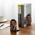 thumbnail image 5 of Pofeuu Colorful Flower German Shepherd Print Large Bookend Hold Heavy Books- Wood Bookends for Heavy Books Heavy Duty Book Ends Wood Bookends for Office Desk Non-Skid, 5 of 7
