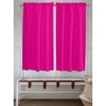 thumbnail image 5 of Rose Pink Living Room Curtains 72 Inches length, Farmhouse Solid Pink Color Modern Art Window Treatment Curtain Drapes, Light Filtering Drapes for Bedroom Laundry Room, 52"x72", 2 Panels, 5 of 7