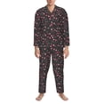 thumbnail image 3 of Naloa Valentine'S Day Men’s Pajamas Set - Long Sleeve Button Down Sleep Shirt and Pajama Bottoms Sleepwear Set-, 3 of 7