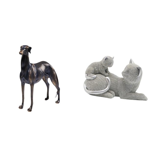 Elegante Figura De Resina De Animal, Escultura De Gato Galgo, Adorno De Mesa, Estatua Decorativa Para Sala De Estar, Dormitorio, Oficina, Decoración Del Hogar, Centro De Mesa