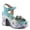 SKY BLUE MULTI, variant on L`Artiste Felis Women’s Platform Sandal with Hand-painted Style & Cushioned Ease