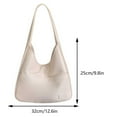 thumbnail image 2 of Yucurem Women PU Leather Shoulder Bag - Retro Soft Underarm Bag - Casual Tote Handbag for Ladies (White), 2 of 10