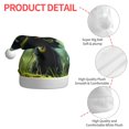 thumbnail image 4 of KLL Christmas Hats for Adults Plush Cute Big-Eyed Black Cat Print Santa Hat Xmas Fluffy Santa Claus Hat for Women Men, 4 of 6