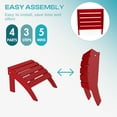 thumbnail image 3 of FODINGHILL Adirondack Outdoor Ottoman, HDPE Patio Foot Rest, All Weather Folding Foot Stool for Adirondack Chair, for Patio Backyard Pool Porch Lawn, Red, 3 of 7
