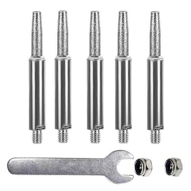Juego de brocas de acero para grabado, rectificado, rosca M5, alta dureza para grabado 5 uds 55mm