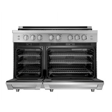 Dacor - Professional 8.0 Cu. Ft. Self-Cleaning Freestanding Double Oven Gas Convection Range with 6 burners, LP - Stainless steel