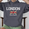 thumbnail image 2 of Sweatshirts Hoodies for Women Long Sleeve Crew Neck Winter Fall LONDON UNITED Letter Printed Hoodie Hoodie Hoodie Casual Tops, 2 of 5