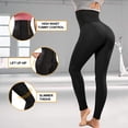 thumbnail image 5 of Junlan Women Hi-Waist Sweat Sauna Leggings, Slimming Hot Neoprene Pants, Tummy Control Shapewear Sauna Sweat Pants(Black, S), 5 of 7