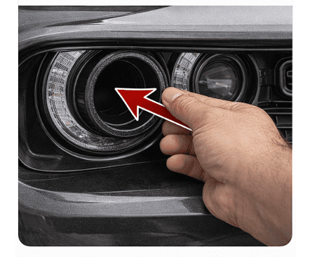 BuildInk™ Headlight Cold Air Intake Ring with Grille – Compatible with Dodge Challenger 2015–2021 – 3D Printed Automotive Accessory