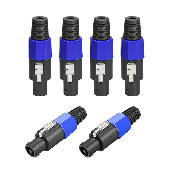 SpeakOns Speaker Adapter Connectors,4-Pole Speaker Plug Twist Lock,Speakons Compatible 6pcs
