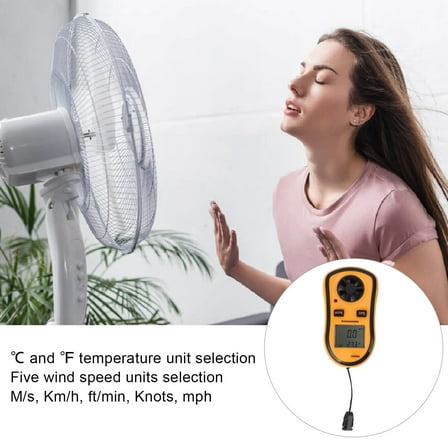 Pocket Wind Meter With LCD Display, Accurate Wind Speed  Temp Readings For Petrochemical  More