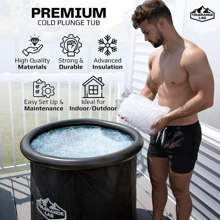 Polar Recovery Tub - Large Outdoor Portable Ice Bath with Lid for Cold  Water Therapy & Ice Plunge - Cold Plunge Tub for Adults & Athletes Up to  6ft 7