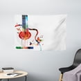 thumbnail image 1 of Guitar Tapestry, Colorful Polygonal Musical Instrument Strings Butterflies Nature Themed Elements, Wall Hanging for Bedroom Living Room Dorm Decor, 60W X 40L Inches, Multicolor, by Ambesonne, 1 of 2