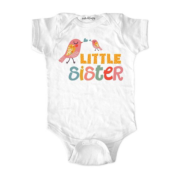 Little Sister Birds (design1) - wallsparks cute & funny Brand - baby one piece bodysuit - Great baby shower gift!
