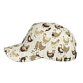 thumbnail image 5 of Daiia Chicken Cartoon print Baseball Cap Men Women Golf Dad Hat Adjustable Original Classic Low Profile Hat Unconstructed Plain Cap, 5 of 9