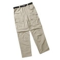 thumbnail image 3 of GrmtClth Hiking Pants Men Convertible Water Resistant Fishing Pants Lightweight Zip-Off Actical Pants Baggy Stretch Pantalones with Multi Pockets Khaki XL, 3 of 6