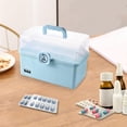 thumbnail image 4 of Caja de medicamentos portátil, contenedores de almacenamiento de medicamentos con asa, botiquín de primeros de auxilios funciones de 3 capas para BLESIY Contenedores de primeros auxilios, 4 of 6