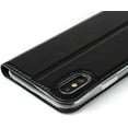 thumbnail image 5 of Genuine Leather Case Slim Folio Book Cover with Credit Card Slots,Kickstand Feature Stand Holder,Magnetic Closure [TPU Shockproof Interior Protective Case] for Apple iPhone Xs Max,Black, 5 of 7