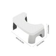 thumbnail image 3 of White Non-Slip Toilet Step Stool Stackable Bathroom Squatting Stool Durable Plastic Universal Fit Detachable Design For Posture Support #5v2Ri, 3 of 7