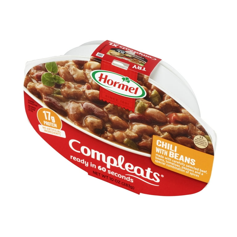 HORMEL COMPLEATS, Savory Chili w/Beans, Shelf Stable, 10 oz