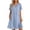 a-Light Blue236, variant on Womens V Neck Short Sleeve Button Front Shift Dress With Pockets Casual Loose Fit Solid Color Mini Dress For Daily Vacation Summer Wear Black M